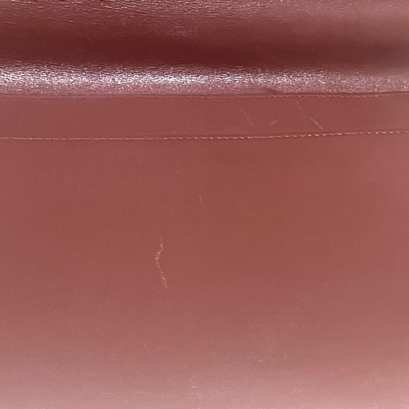 Large Leather Vintage Burgundy Cartier Clutch w/added carry chain